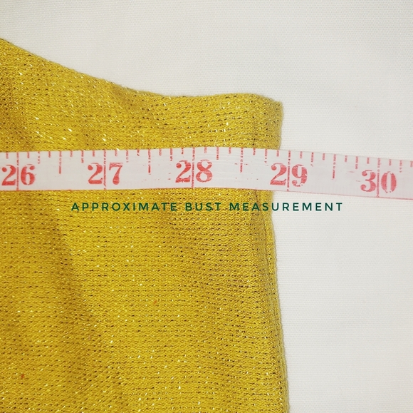 Vintage silver threads sparkly gold tank t… - Picture 4 of 6